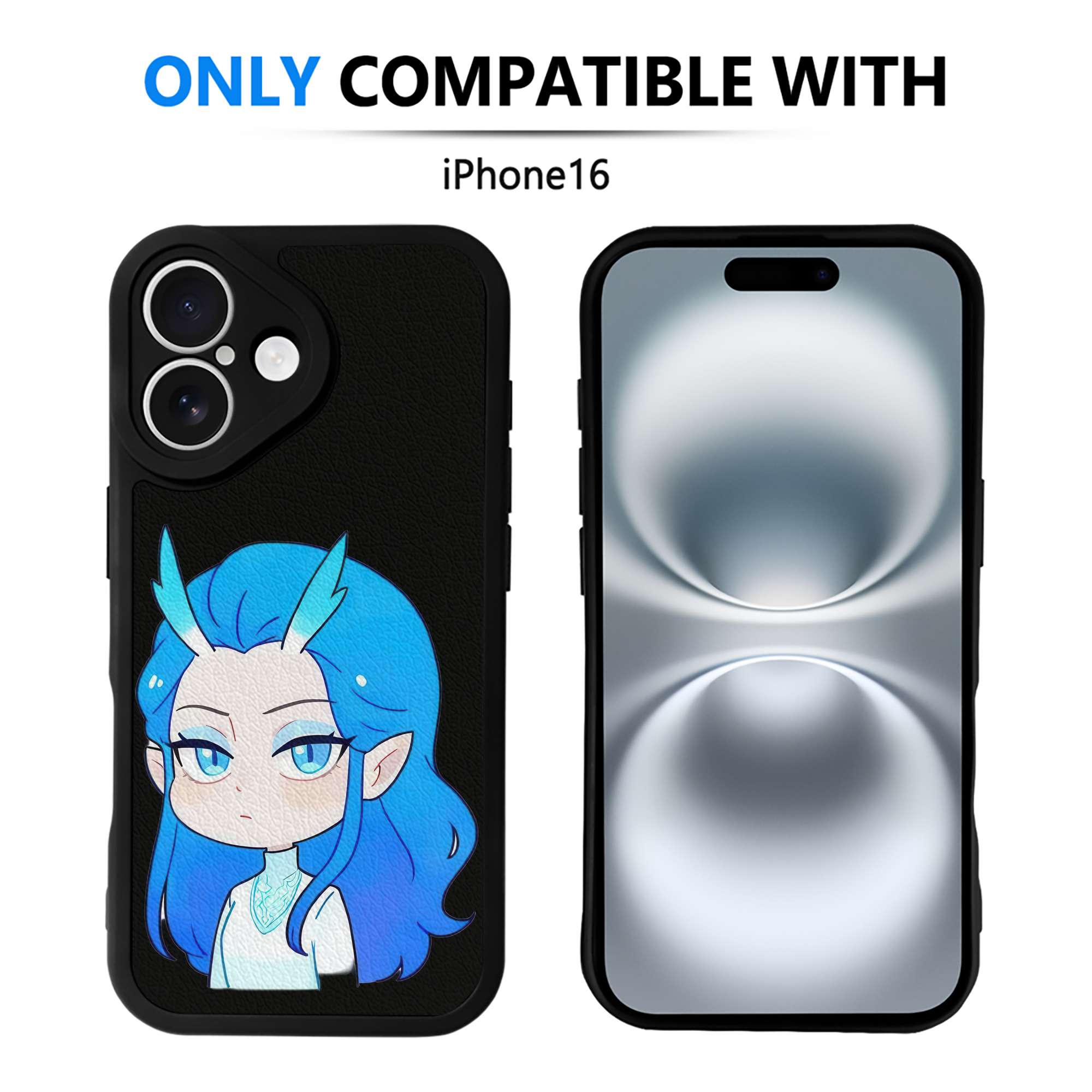 （画像用） Ne Zha 2 ナタ 魔童の大暴れ 【iPhone 16シリーズ対応】シリコンスマホケース（レザー調） 材質：シリコン